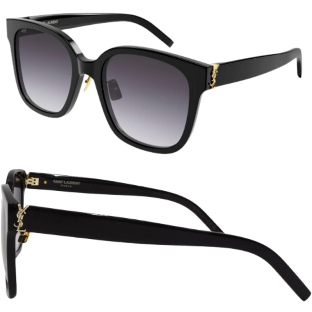 Saint Laurent Black and Gold Sunglasses